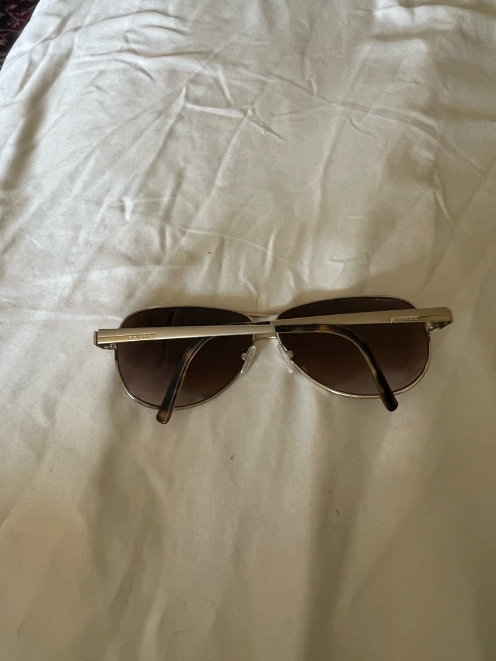 Prada Men's Aviator Sunglasses in Brown and Gold - Picture 3 of 13